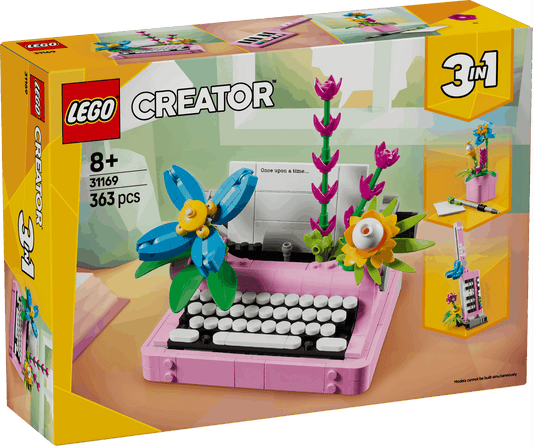 Lego Creator 3 in 1 31169 Typewriter with Flowers for Ages 8 and Up