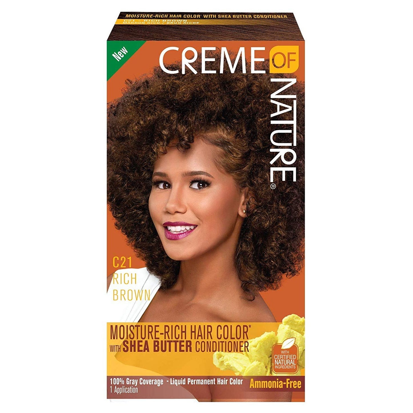 Creme of Nature Moisture Rich Hair Color Kit - For Long-Lasting, Radiant Permanent Colour & 100% Grey Coverage
