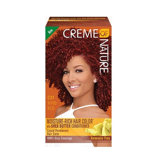 Creme of Nature Moisture Rich Hair Color Kit - For Long-Lasting, Radiant Permanent Colour & 100% Grey Coverage
