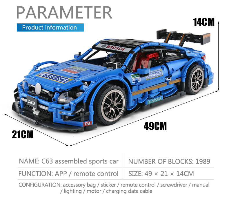 Mould King C63 Blue Supercar 13073