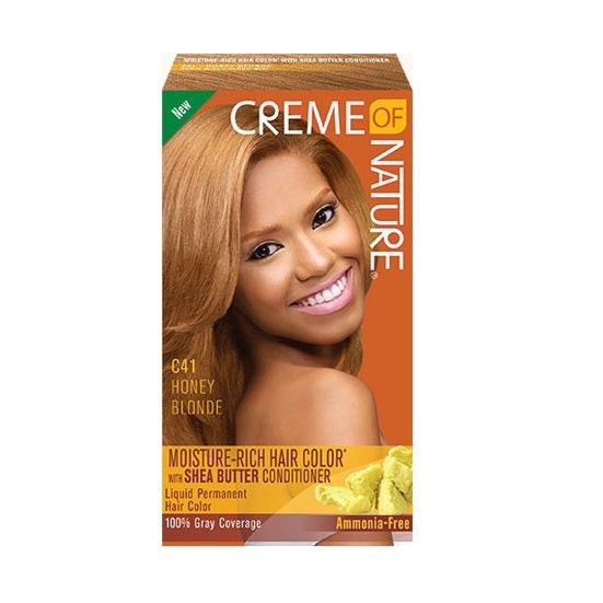 Creme of Nature Moisture Rich Hair Color Kit - For Long-Lasting, Radiant Permanent Colour & 100% Grey Coverage