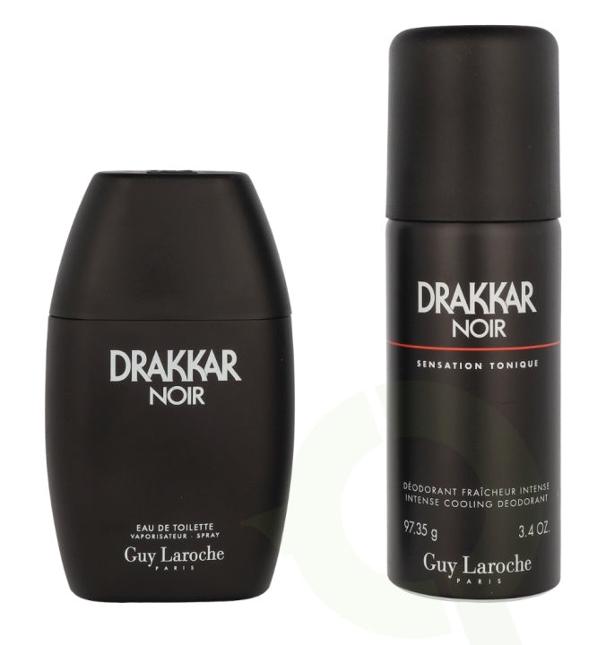 Guy Laroche Drakkar Noir Gift Set 100ml EDT + 150ml Deodorant Spray