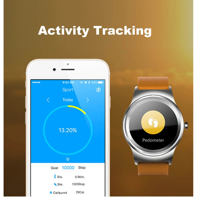 SMA-Round 1.28 inch Color Touch Screen Bluetooth Smart Watch, Waterproof, Support Voice Control / Heart Rate Monitor / Sleep Monitor / Bluetooth Camera, Compatible with Android and iOS System, SMA-Round/Silver Leather Strap, SMA-Round/Silver Steel Stra...