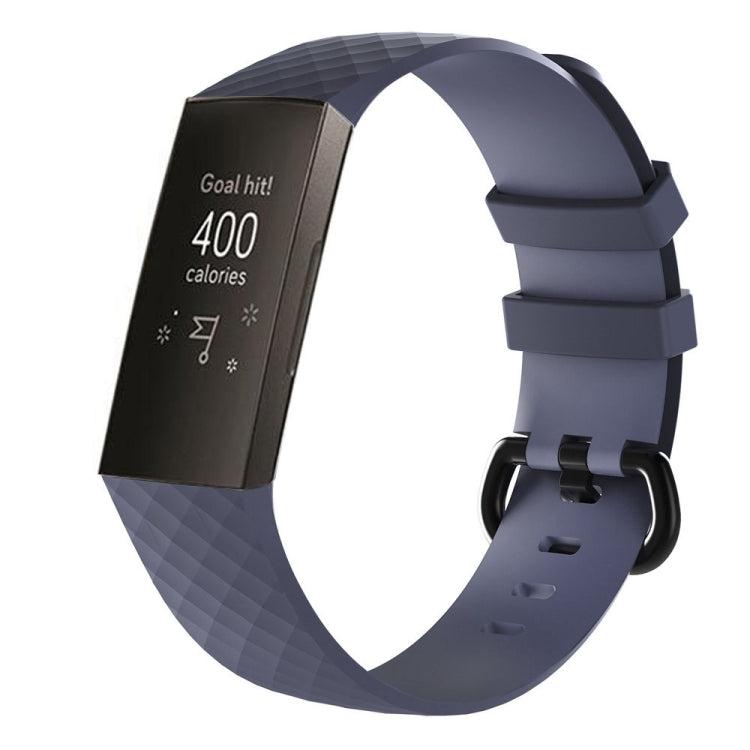 Diamond Pattern Silicone Watch Band for Fitbit Charge 3, Size: 210x18mm, Size：210x18mm