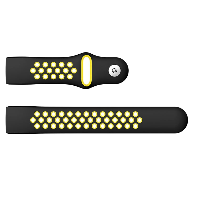 Two-color Round Hole Silicone Watch Band for Fitbit Charge 3, Watch Band Size:130-195mm