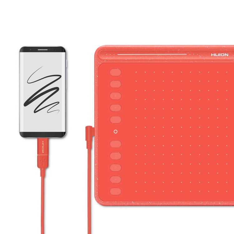 HUION HS611 5080 LPI Touch Strip Art Drawing Tablet for Fun, with Battery-free Pen & Pen Holder (Grey)