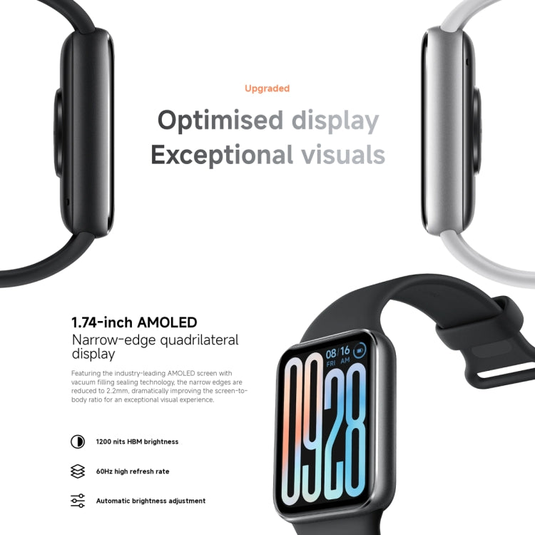 Original Xiaomi Smart Band 9 Pro 1.74 inch AMOLED Screen 5ATM Waterproof Smart Watch, Support Blood Oxygen / Heart Rate Monitor (Black)