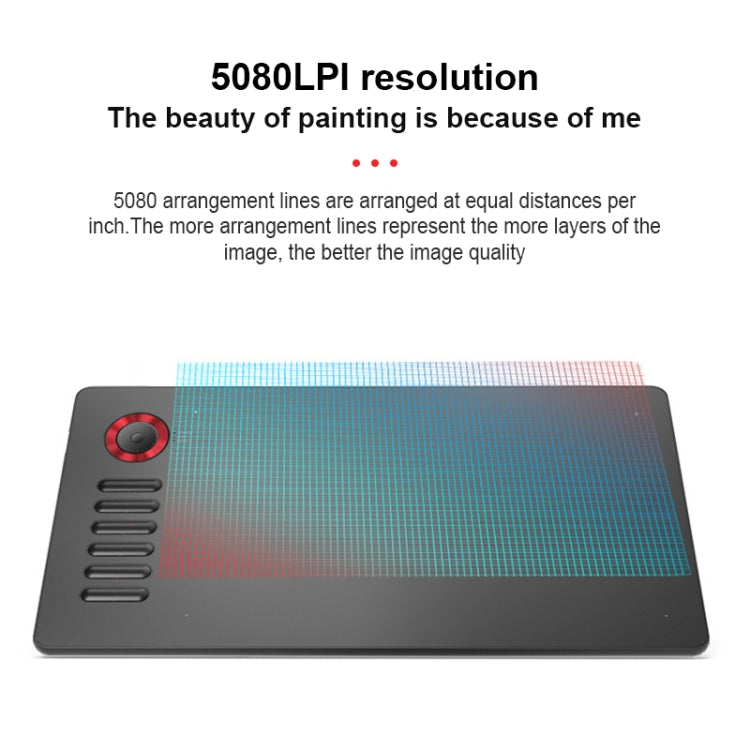 VEIKK A15PRO 10x6 inch 5080 LPI Type-C Interface Smart Touch Electronic Graphic Tablet (Blue)