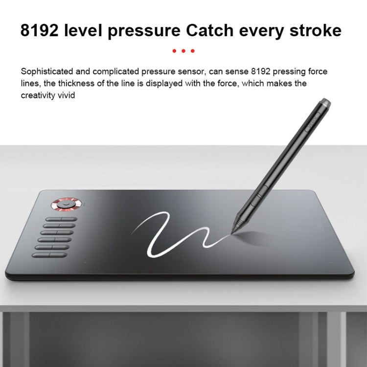 VEIKK A15PRO 10x6 inch 5080 LPI Type-C Interface Smart Touch Electronic Graphic Tablet (Blue)