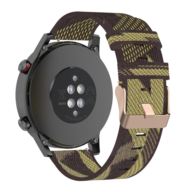 22mm Stripe Weave Nylon Wrist Strap Watch Band for Huawei GT / GT2 46mm, Honor Magic Watch 2 46mm / Magic