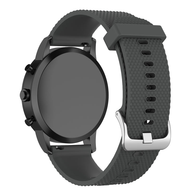 22mm Texture Silicone Wrist Strap Watch Band for Fossil Hybrid Smartwatch HR, Male Gen 4 Explorist HR, Male Sport