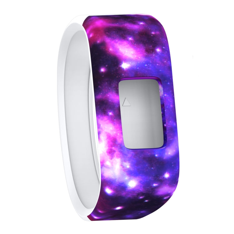 Colourful Feathers Pattern Silicone Sport Watch Band for Garmin Vivofit JR, Size: Large