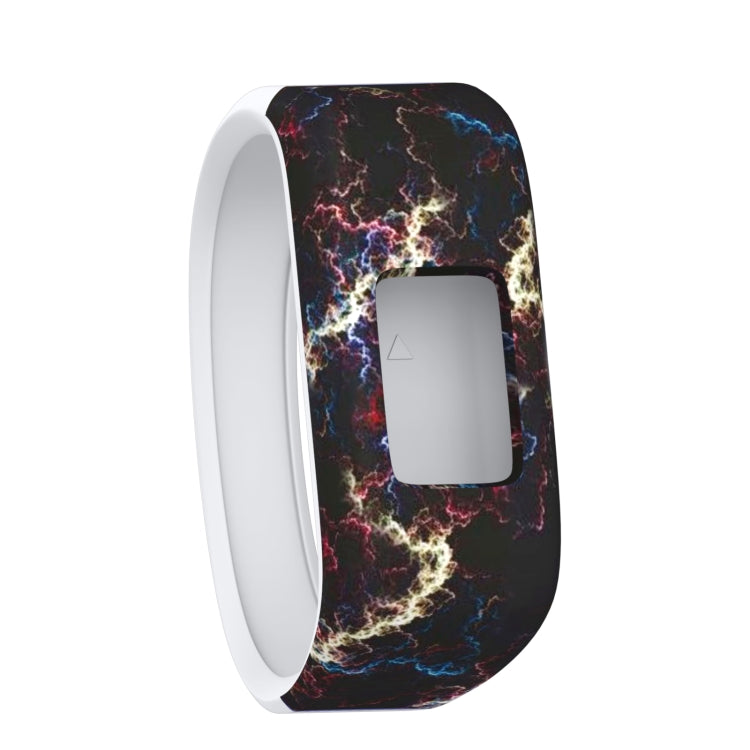 Colourful Feathers Pattern Silicone Sport Watch Band for Garmin Vivofit JR, Size: Large