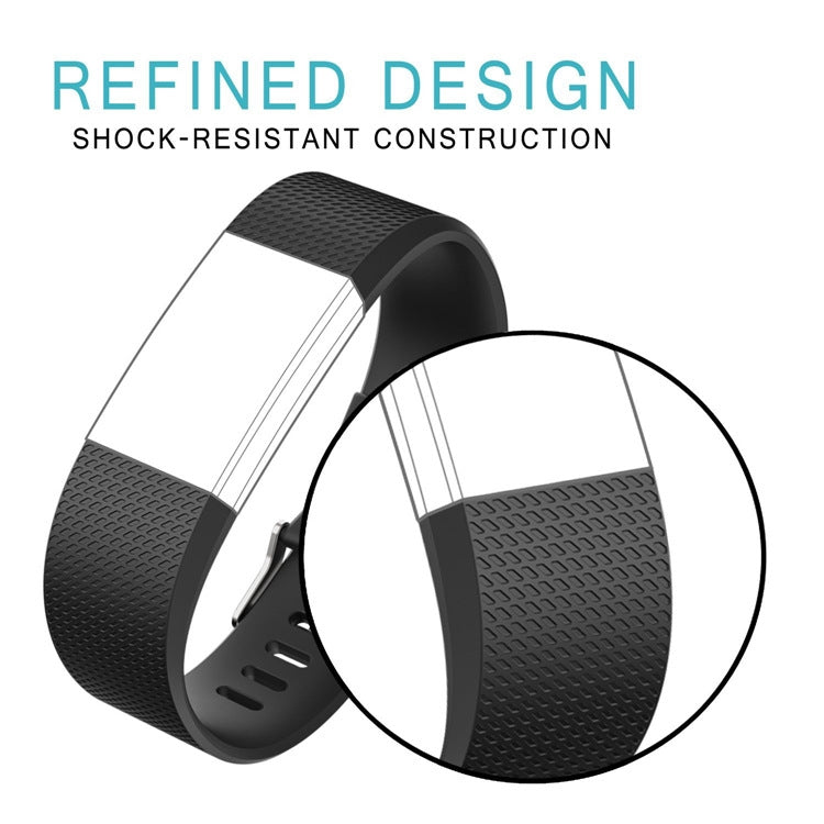 Square Pattern Adjustable Sport Watch Band for FITBIT Charge 2, Size: S, 10.5x8.5cm, S, Dark Purple, S, Purple, S, Cyan, S, Pink, S, Red, S, Green, S, Rose Red, S, Grey, S, Sky Blue, S, Blue, S, White, S, Aurora Blue, S, Black, S, Light Pink           ...
