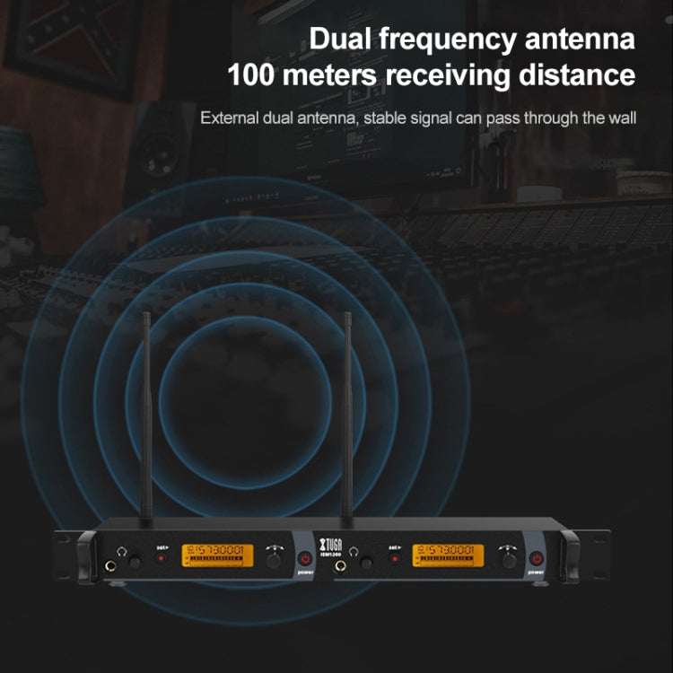 XTUGA IEM1200 Wireless Transmitter 10 Bodypack Stage Singer In-Ear Monitor System (AU Plug)