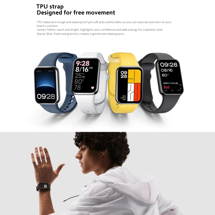 [HK Warehouse] Original Xiaomi Mi Band 8 Pro Global 1.74 inch AMOLED Full Color Screen 5ATM Waterproof Smart Watch, Support GPS / Heart Rate (Black)