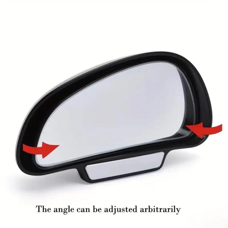 3R-091 Car Blind Spot Left Rear View Wide Angle Adjustable Mirror(Black)