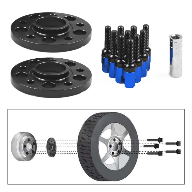 For Mercedes-Benz 20mm Car Modified Wheel Hub Flange Center Wheel Spacer with M12x1.5 Screws, 20mm
