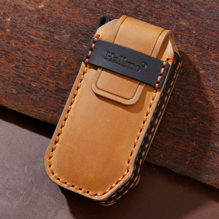 For Kia 5-button Hallmo Car Cowhide Leather Key Protective Cover Key Case(Black)