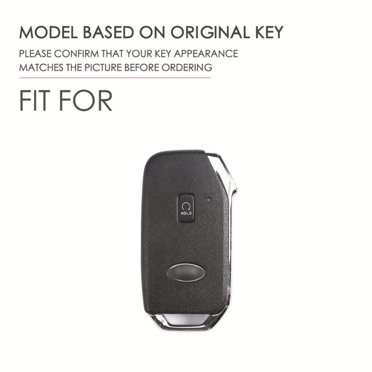For Kia Sorento / Seltos 2021 / K5 Hallmo Car Cowhide Leather Key Protective Cover Key Case(Brown)