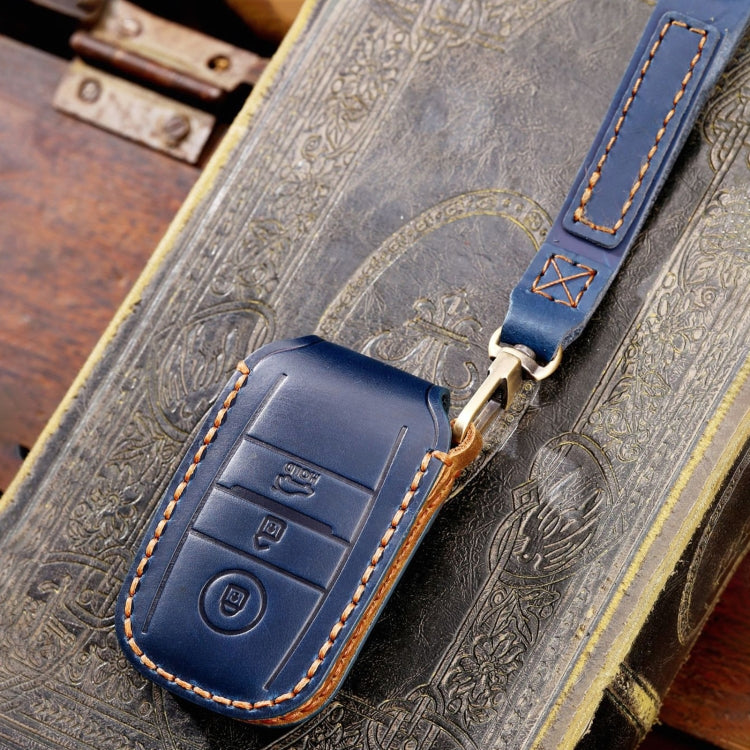 For Kia Sportage R / K5 / K4 / K2 / KX3 Hallmo A Style Car Cowhide Leather Key Protective Cover Key Case(Brown)