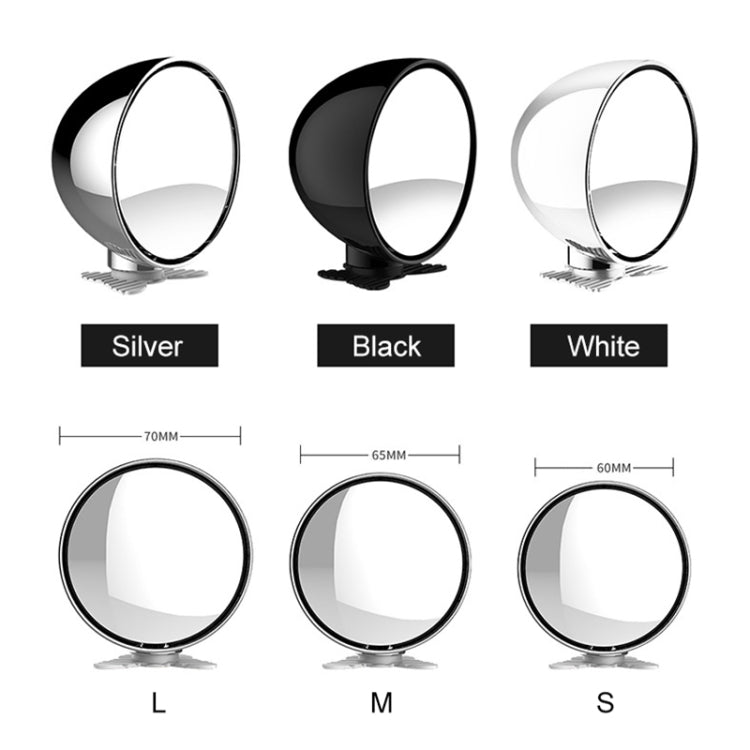 3R-043 Auxiliary Rear View Mirror Car Adjustable Blind Spot Mirror Wide Angle Auxiliary  Side Mirror, Diameter: 60mm (White)