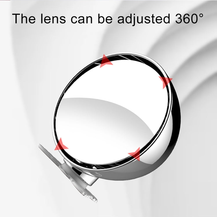 3R-045 Auxiliary Rear View Mirror Car Adjustable Blind Spot Mirror Wide Angle Auxiliary  Side Mirror, Diameter: 70mm (Black)