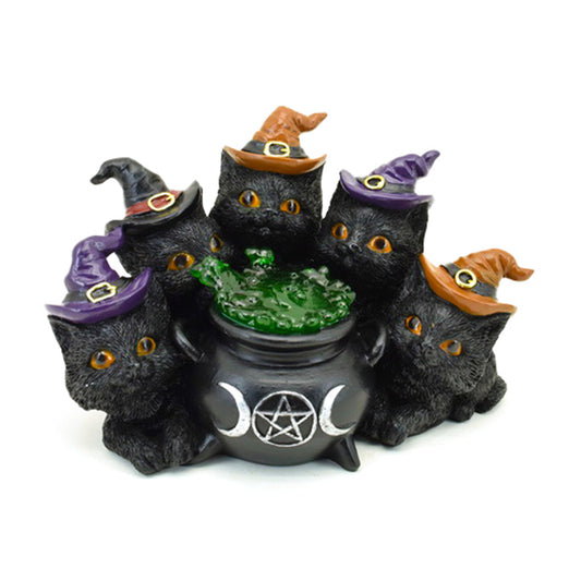 Witches LED Cat - Bubbling Cauldron