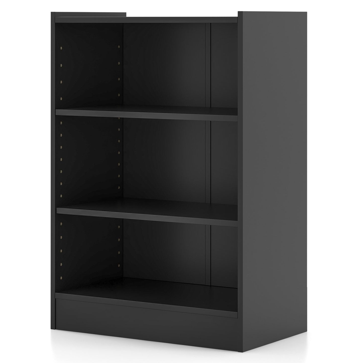 3-Tier Floor Standing Open Bookshelf with Anti-toppling Device-Rustic Brown