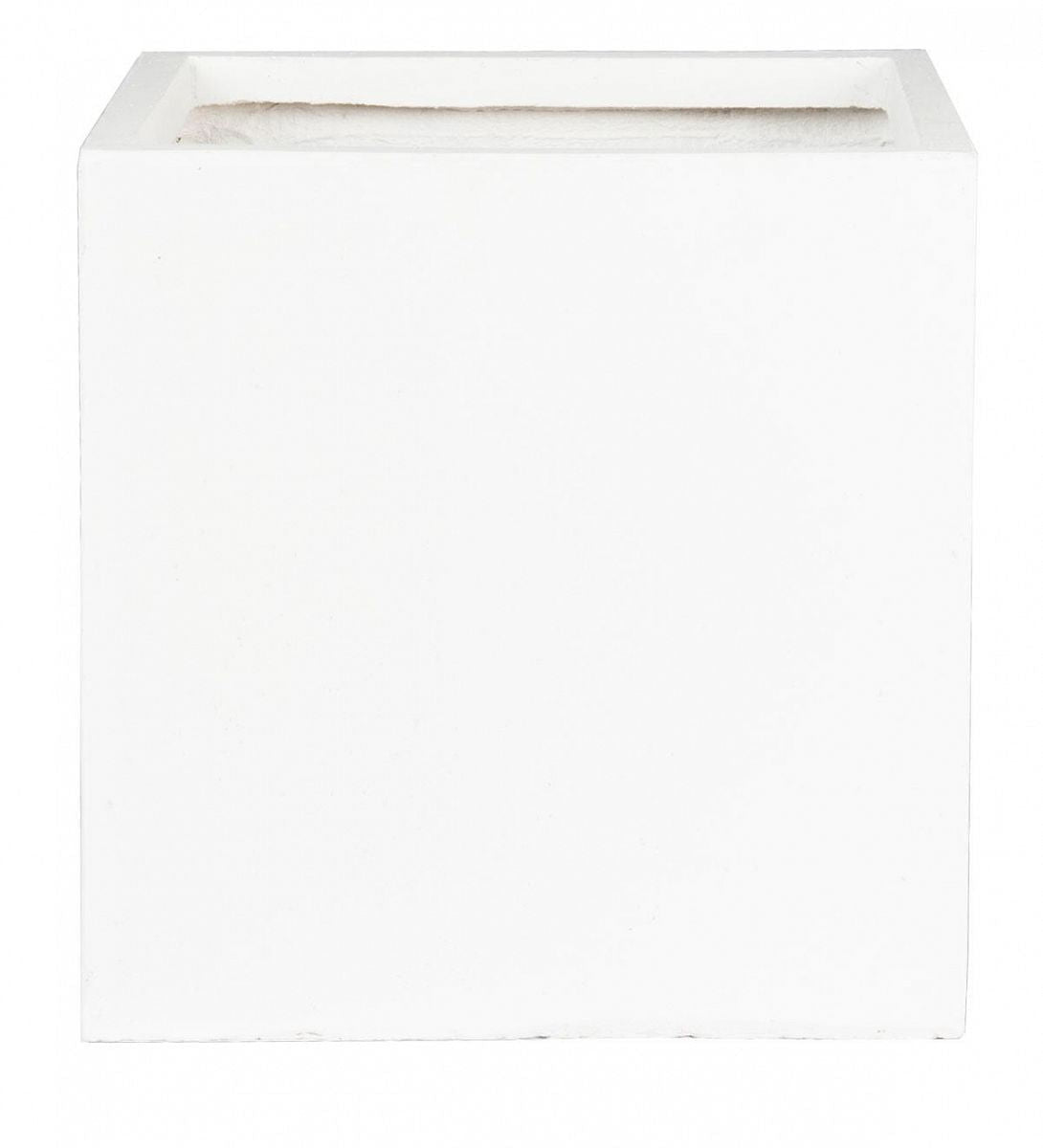 IDEALIST Lite Contemporary Flower Box Square Garden Planter, Faux Lead Light Concrete Outdoor Large Plant Pot H60 L60 W60 cm, 195L