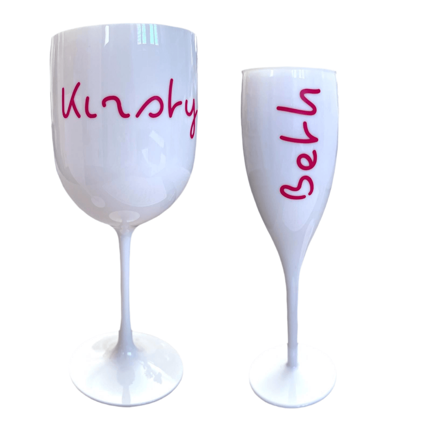 Personalised Plastic Wine or Champagne Flute – Love Island Style 🍾☀️