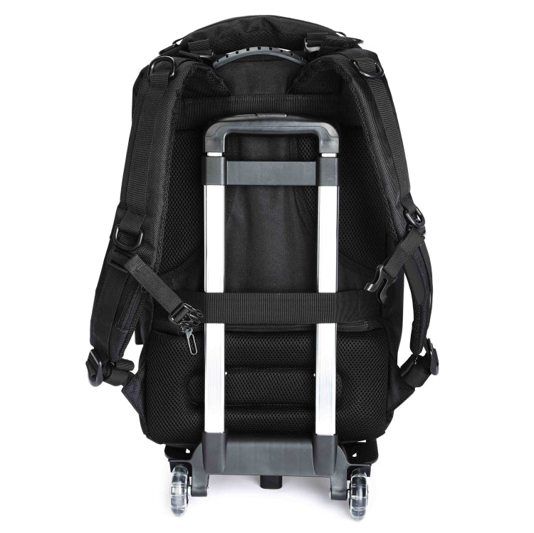 Ozuko 9060 Large Capacity Waterproof USB Outdoor Shoulder Backpack, Size: Large, 33x21x53cm(Black)