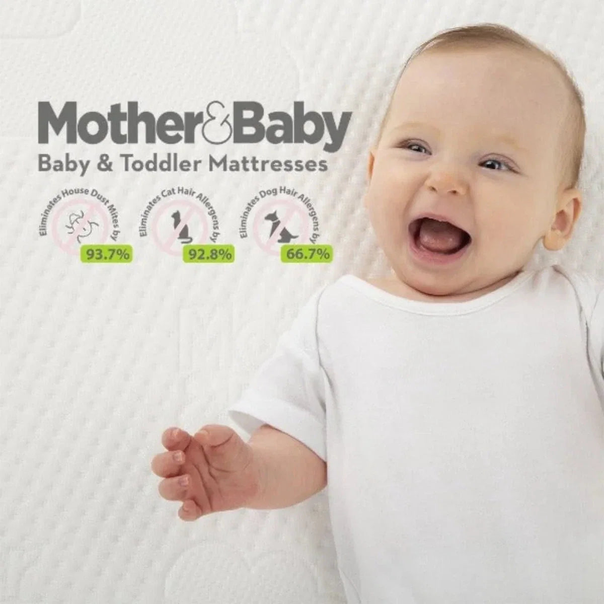 CuddleCo Mother&Baby First Gold Anti-Allergy Foam Cot Bed Mattress 140 x 70cm