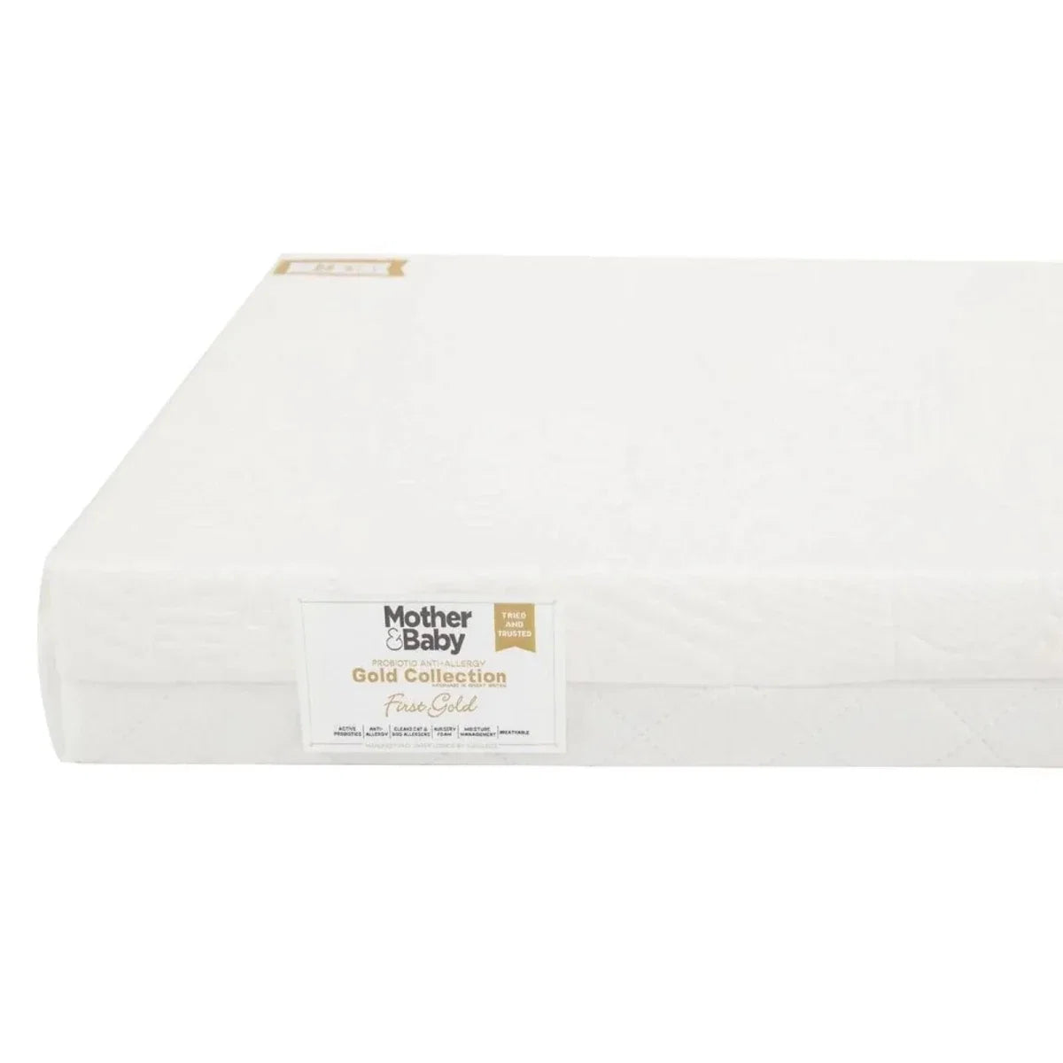 CuddleCo Mother&Baby First Gold Anti-Allergy Foam Cot Bed Mattress 140 x 70cm