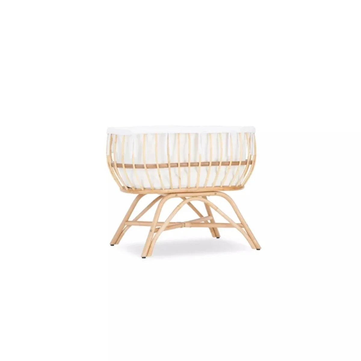 CuddleCo Aria Rattan Crib - Natural