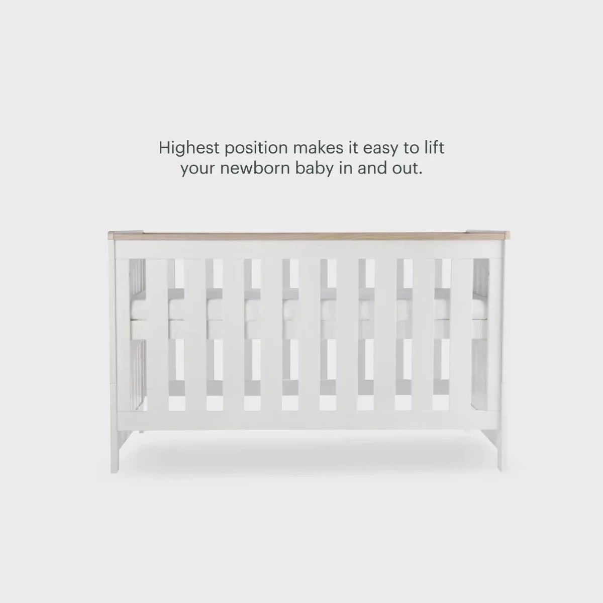CuddleCo Burford Cot Bed - White/Oak