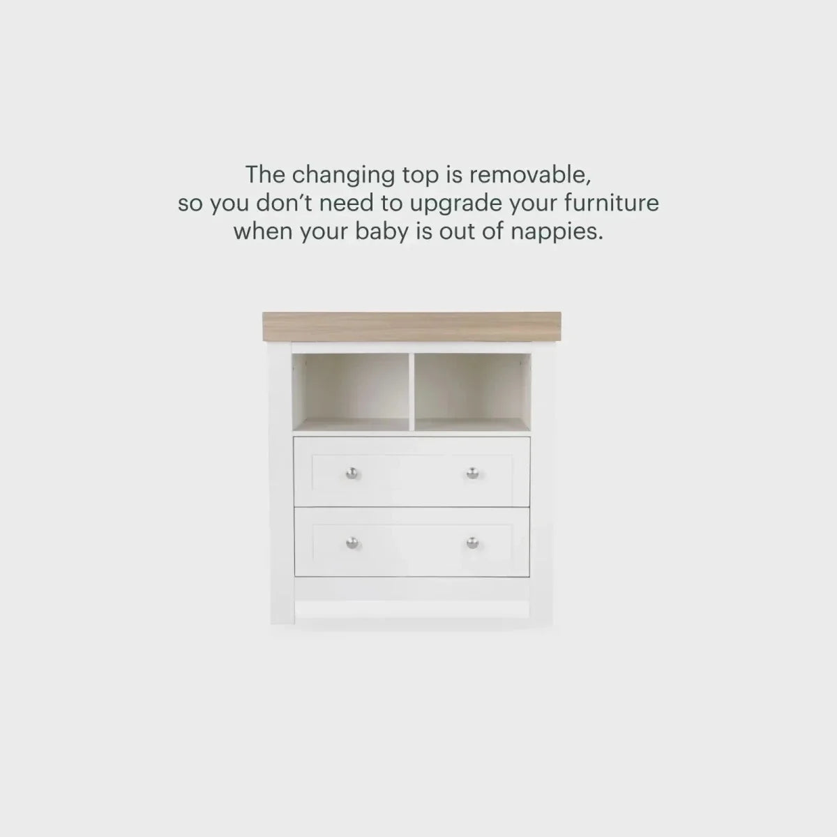 CuddleCo Burford Dresser Changer - White/Oak