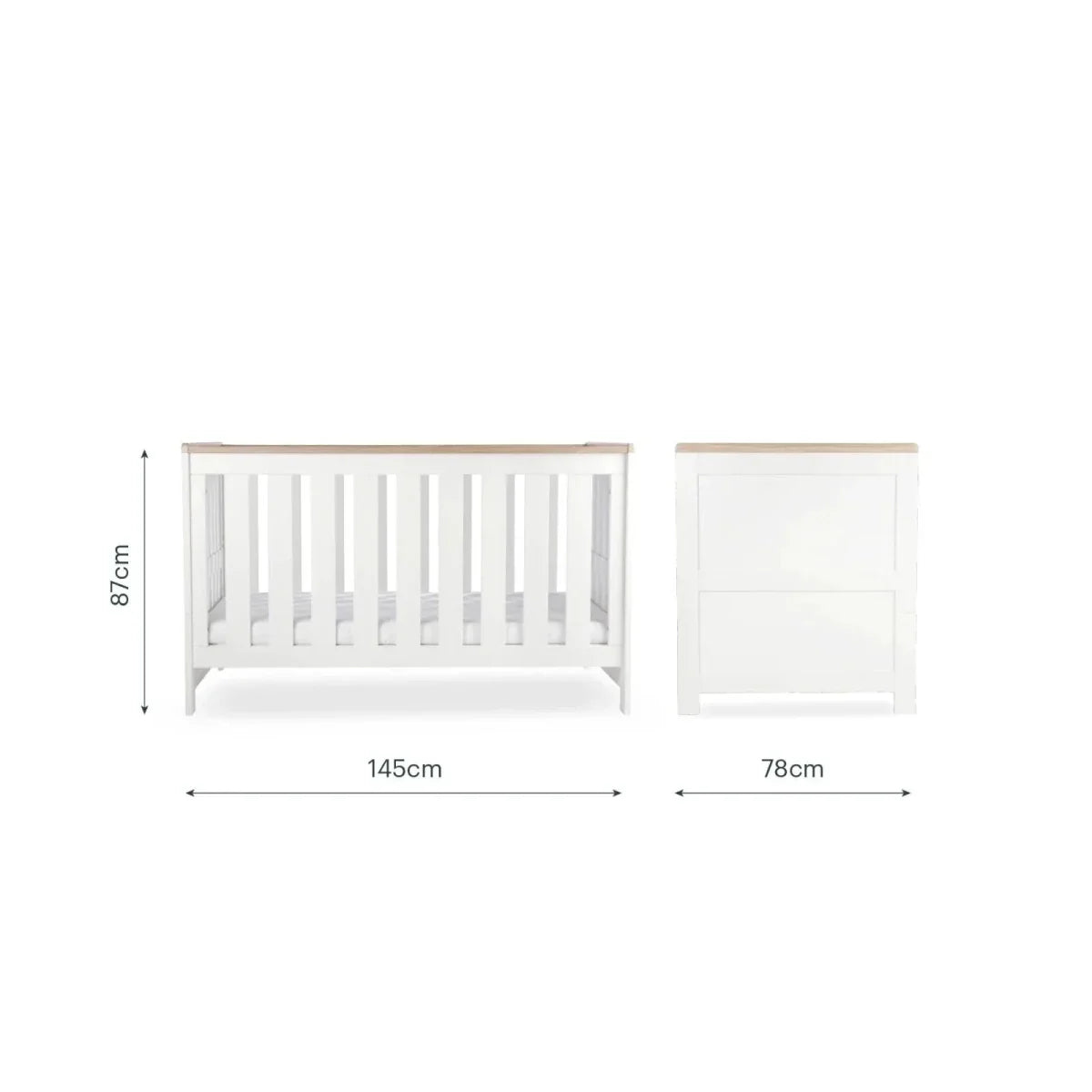 CuddleCo Burford 2 Piece Nursery Furniture Set - White/Oak
