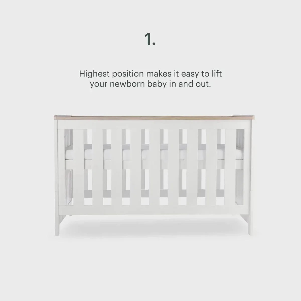 CuddleCo Burford 3 Piece Nursery Furniture Set - White/Oak