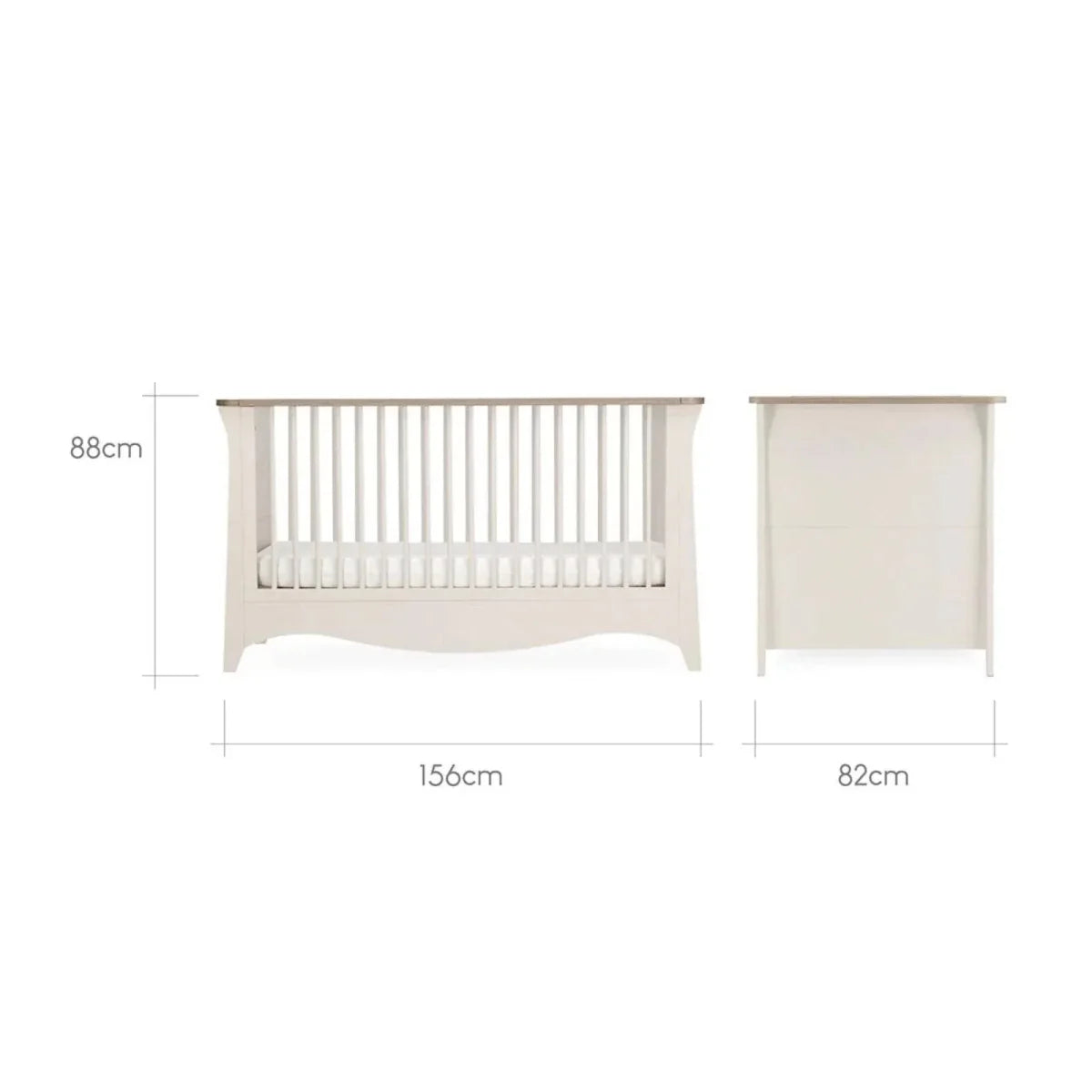 CuddleCo Clara 3 Piece Nursery Furniture Set - Cashmere & Ash