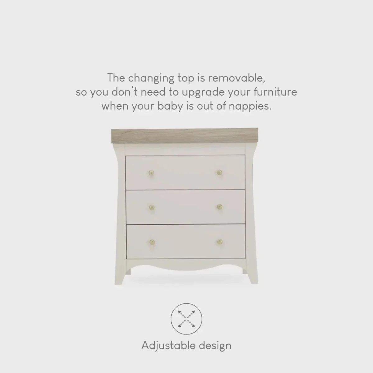 CuddleCo Clara Dresser Changer - Cashmere & Ash