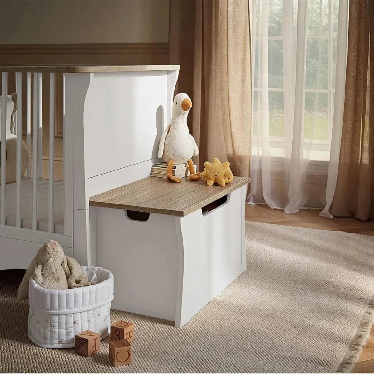 CuddleCo Clara Storage Box - White/Ash