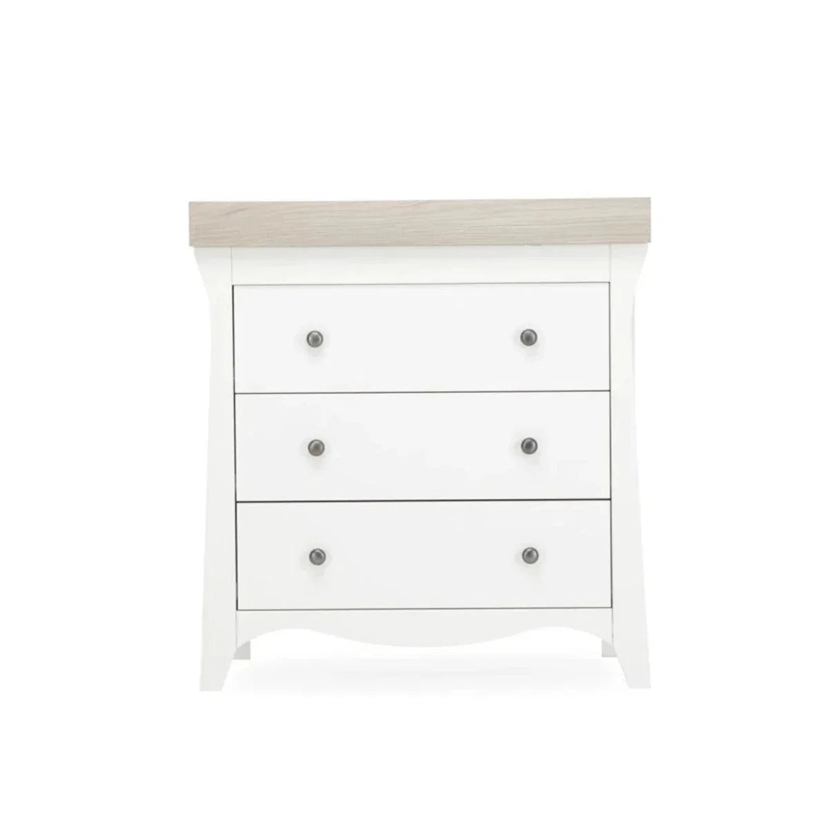 CuddleCo Clara 3 Piece Nursery Furniture Set - White & Ash