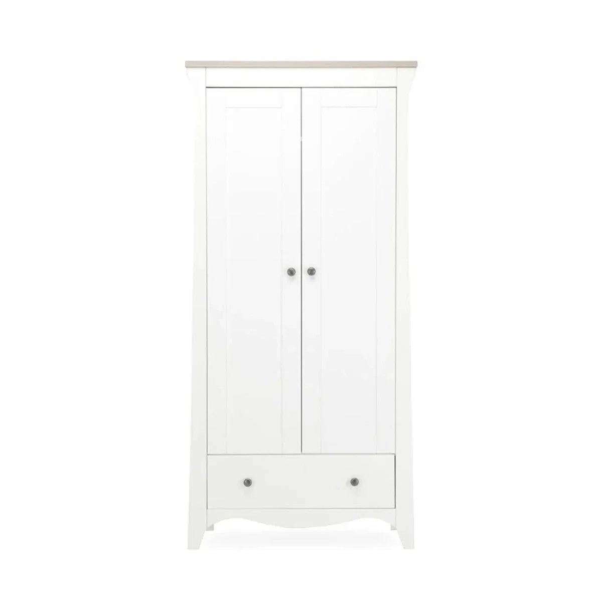 CuddleCo Clara 3 Piece Nursery Furniture Set - White & Ash
