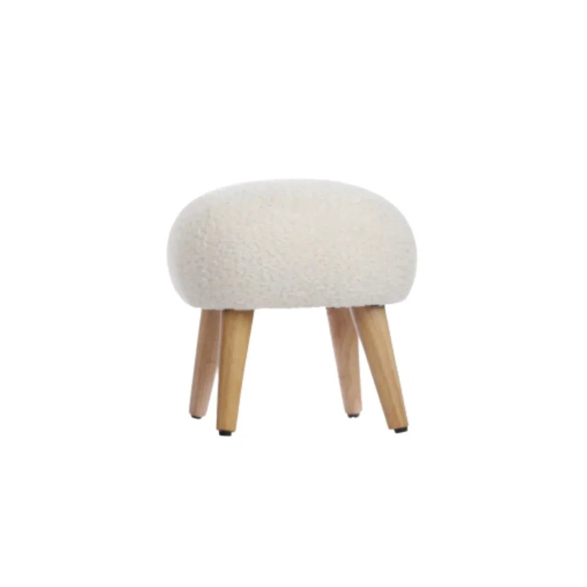 CuddleCo Etta Foot Stool - Boucle Off-White