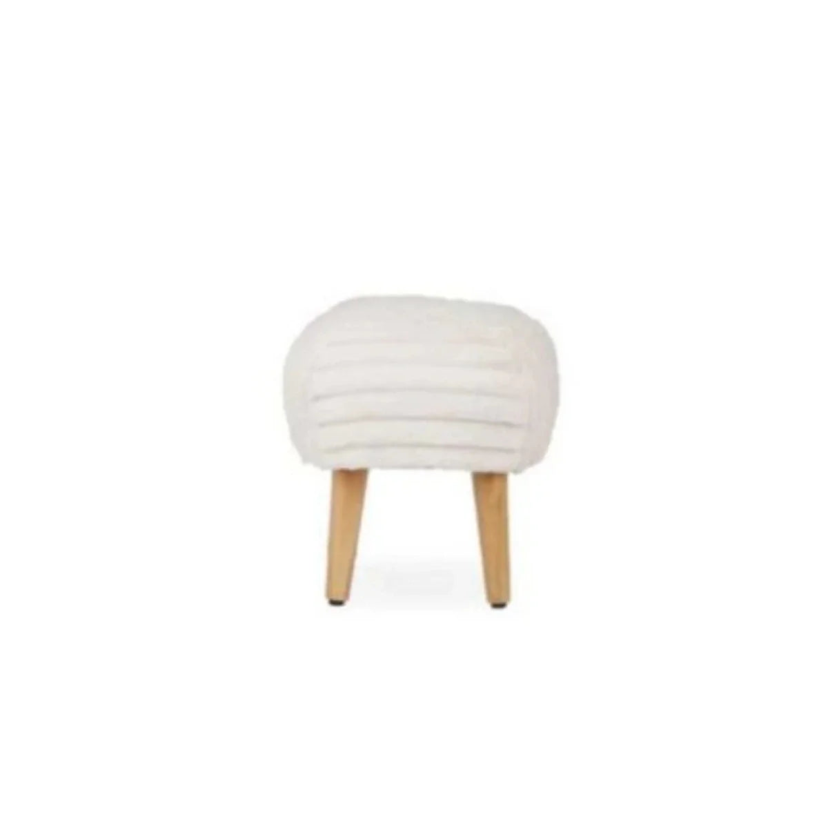 CuddleCo Etta Foot Stool - Faux Fur Cream