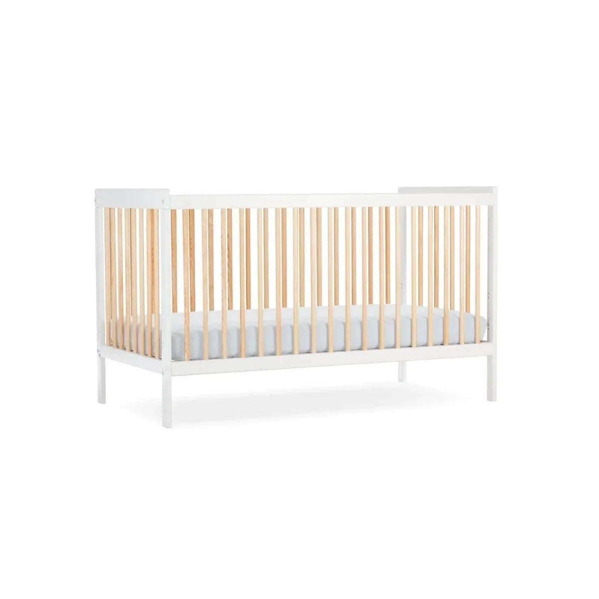 CuddleCo Nola Cot Bed - White/Natural