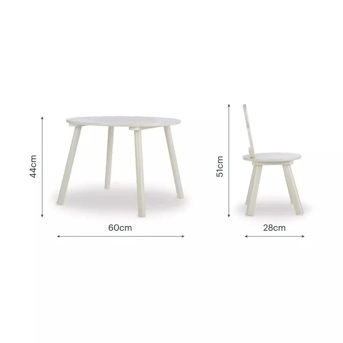 CuddleCo Play House Bear Table & 2 Chairs - Pebble