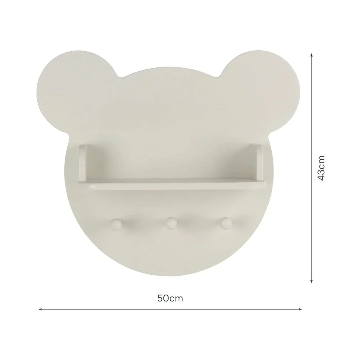 CuddleCo Play House Bear Shelf - Pebble