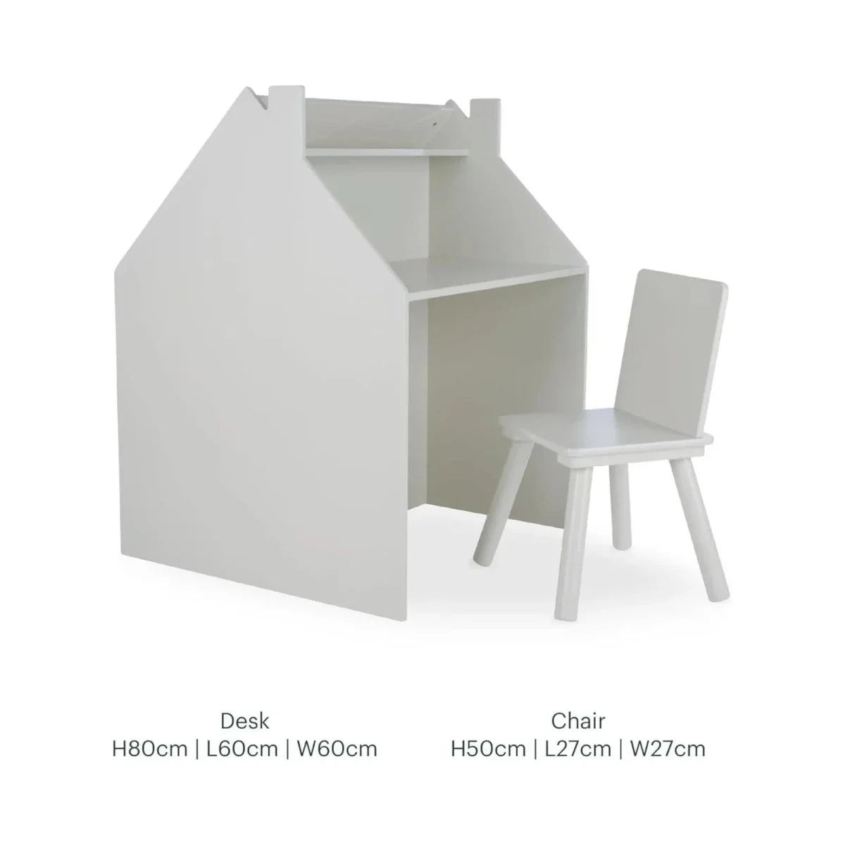 CuddleCo Play House Storage Desk with Easel and Chair - Pebble